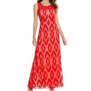 Gianni Bini Red/Nude Formal Dress XS